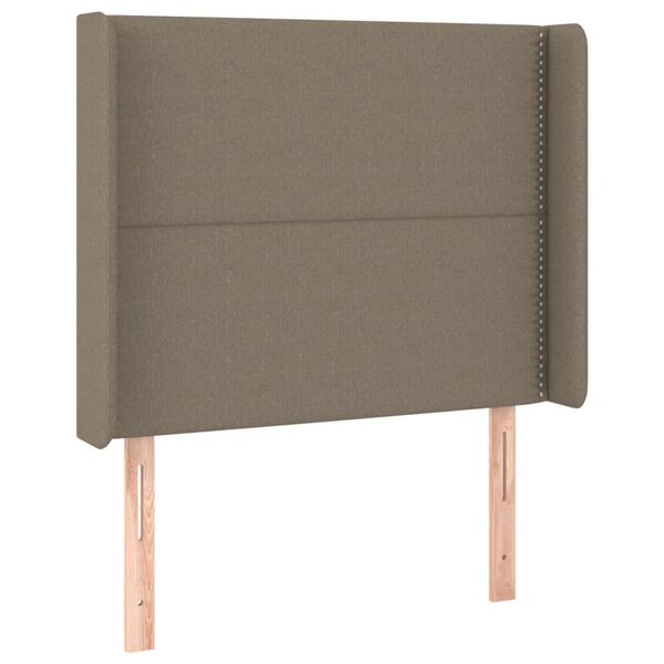 vidaXL T&ecirc;te de lit &agrave; LED Taupe 93x16x118/128 cm Tissu