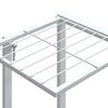 vidaXL Jardini&egrave;re avec roues 94,5x24,5x91,5 cm Blanc Fer