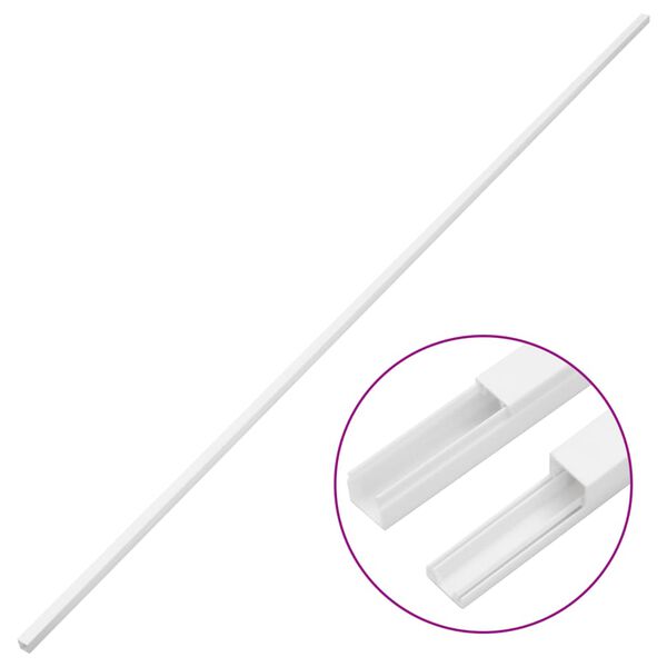 vidaXL Goulotte de c&acirc;ble 15x10 mm 10 m PVC