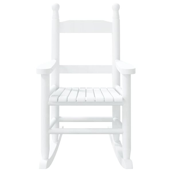 vidaXL Chaises à bascule enfants lot de 2 blanc bois peuplier massif