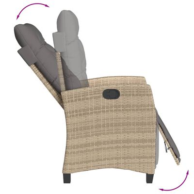 vidaXL Ensemble à manger de jardin et coussins 3 pcs mélange beige