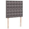vidaXL Sommier &agrave; lattes de lit avec matelas Gris 100x200 cm Similicuir