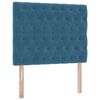 vidaXL Lit avec rangement et LED Bleu fonc&eacute; 120 x 200 cm Velours