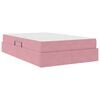 vidaXL Lit avec rangement et matelas Rose 120 x 190 cm Velours