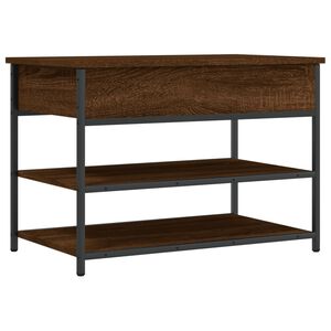 vidaXL Banc &agrave; chaussures ch&ecirc;ne marron 70x42,5x50 cm bois d'ing&eacute;nierie