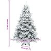 vidaXL Sapin de No&euml;l artificiel &agrave; branches pliantes, duveteux de neige
