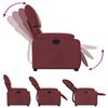 vidaXL Fauteuil inclinable Rouge bordeaux Similicuir