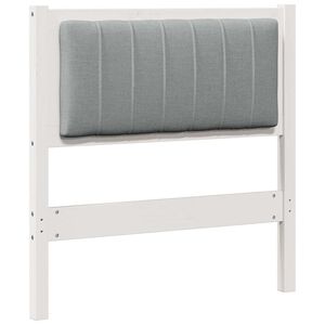 vidaXL Tête de lit capitonnée avec tête de lit Blanc 75 cm Pin massif