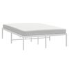 vidaXL Cadre de lit m&eacute;tal sans matelas blanc 120x200 cm