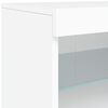 vidaXL Buffet avec lumières LED blanc 283x37x67 cm