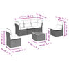 vidaXL Salon de jardin 6 pcs avec coussins noir r&eacute;sine tress&eacute;e