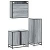 vidaXL Ensemble de meubles de salle de bain 3 pcs Sonoma gris