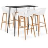 vidaXL Ensemble de bar 5 pcs Noir et blanc