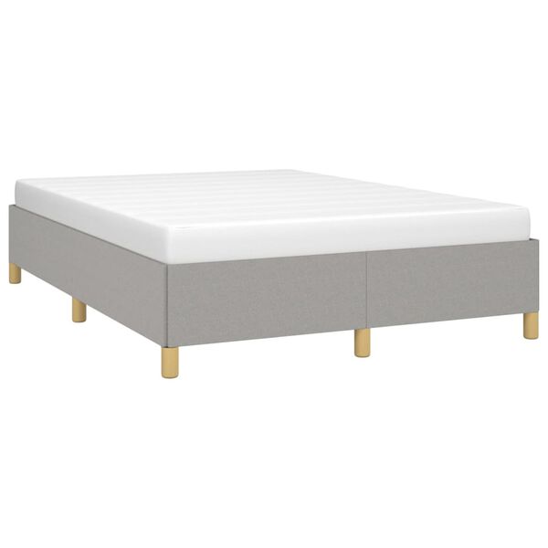 vidaXL Cadre de lit sans matelas gris clair 140x190 cm tissu