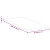 vidaXL Surmatelas en Coco Blanc 80 x 200 cm Tissu jacquard