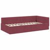 vidaXL Cadre de lit d'angle avec matelas Autre 2 pcs Gris tissu