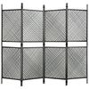 vidaXL Panneau de cl&ocirc;ture R&eacute;sine tress&eacute;e 2,4x2 m Anthracite