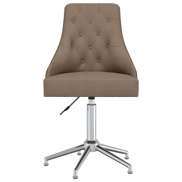 vidaXL Chaises pivotantes &agrave; manger lot de 6 taupe tissu