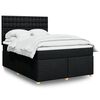 vidaXL Sommier &agrave; lattes de lit avec matelas Noir 140x200 cm Tissu