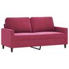 vidaXL Ensemble de canap&eacute;s 3 pcs avec coussins Rouge bordeaux Velours