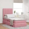 vidaXL Lit avec rangement et matelas Rose 100 x 200 cm Velours