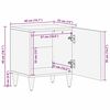 vidaXL Cabinet de chevet avec porte Marron miel 40 x 33 x 46 cm