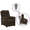vidaXL Fauteuil de massage Marron foncé Tissu
