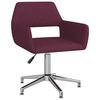 vidaXL Chaises pivotantes &agrave; manger lot de 6 violet tissu