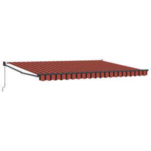 vidaXL Auvent r&eacute;tractable Orange et marron 450 x 300 x 165 cm
