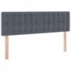 vidaXL Lit avec rangement et LED Gris fonc&eacute; 140 x 200 cm Velours