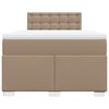 vidaXL Sommier &agrave; lattes de lit avec matelas Cappuccino 120x200 cm