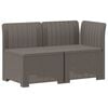 vidaXL Canap&eacute; de jardin 2 places look rotin PP Gris clair