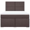 vidaXL Sommier &agrave; lattes de lit avec matelas Marron fonc&eacute; 140x200 cm