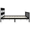 vidaXL Cadre de lit sans matelas noir 200x200 cm bois massif de pin