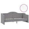vidaXL Lit avec matelas et &eacute;clairage USB Gris clair Tissu 90x200 cm