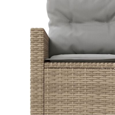 vidaXL Salon de jardin 2 pcs demi-rond beige résine tressée