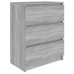 vidaXL Buffet Sonoma gris 60x35x76 cm Bois d'ing&eacute;nierie