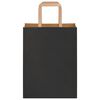 vidaXL Sacs en papier 250 pcs avec poign&eacute;es noir 21x11x28 cm