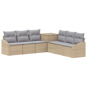 vidaXL Ensemble de Canap&eacute;s 7 pc Beige et Gris clair