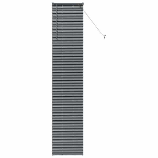 vidaXL Store de Fen&ecirc;tre avec des rideaux Gris fonc&eacute; Aluminium