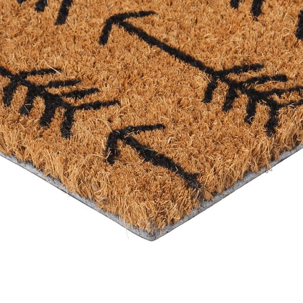 vidaXL Tapis de porte naturel 45x75 cm fibre de coco touffet&eacute;