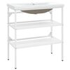 vidaXL Cadre de lavabo de salle de bain vasque &agrave; encastrer Blanc Fer