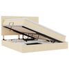 vidaXL Lit avec rangement et matelas Cr&egrave;me 180 x 200 cm Polyester