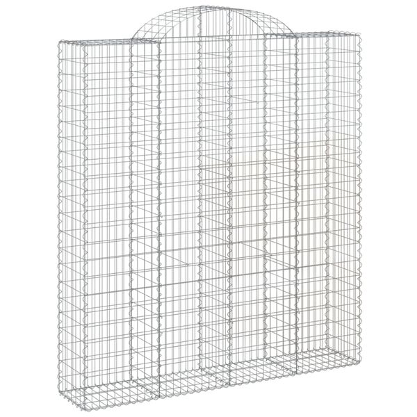 vidaXL Paniers à gabions arqués 6 pcs 200x50x220/240 cm Fer galvanisé