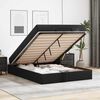 vidaXL Cadre de lit avec matelas avec matelas 2 pcs Noir PVC
