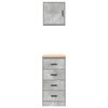 vidaXL Armoires de garage 2 pcs gris b&eacute;ton bois d'ing&eacute;nierie