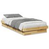 vidaXL Cadre de lit sans matelas 75x190 cm bois massif de ch&ecirc;ne