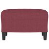 vidaXL Repose-pied Rouge bordeaux 60x50x41 cm Tissu