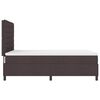vidaXL Lit &agrave; ressorts avec matelas Marron fonc&eacute; 140 x 200 cm tissu