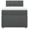 vidaXL Sommier &agrave; lattes de lit avec matelas Gris fonc&eacute; 100x200cm Tissu